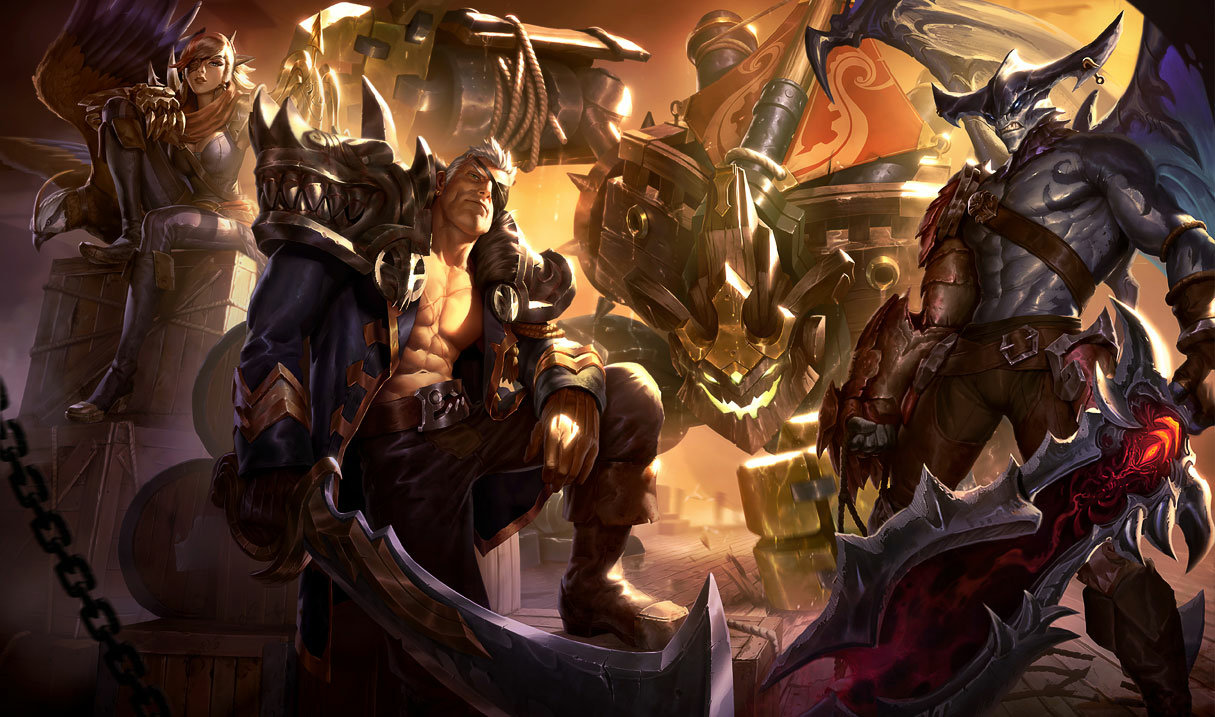 Aatrox Caçador dos Mares LoL skin Aatrox Aatrox Caçador dos Mares League of Legends SplashArt