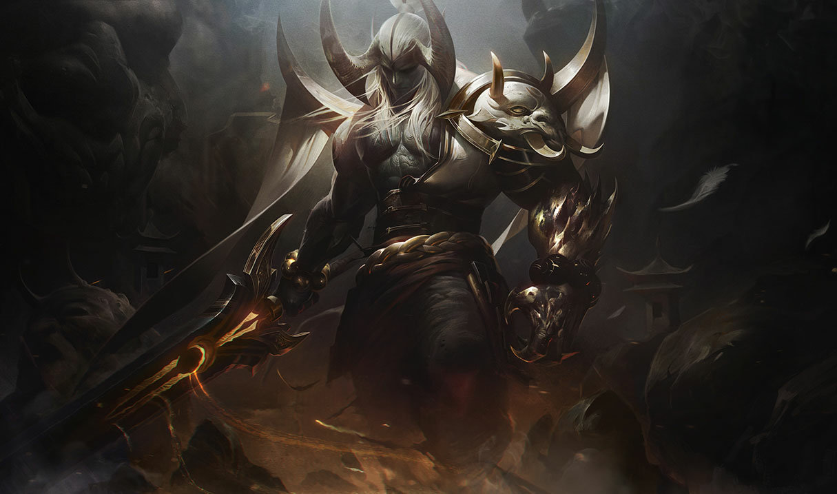 Aatrox Lua Sangrenta de Prestígio LoL skin Aatrox Aatrox Lua Sangrenta de Prestígio League of Legends SplashArt