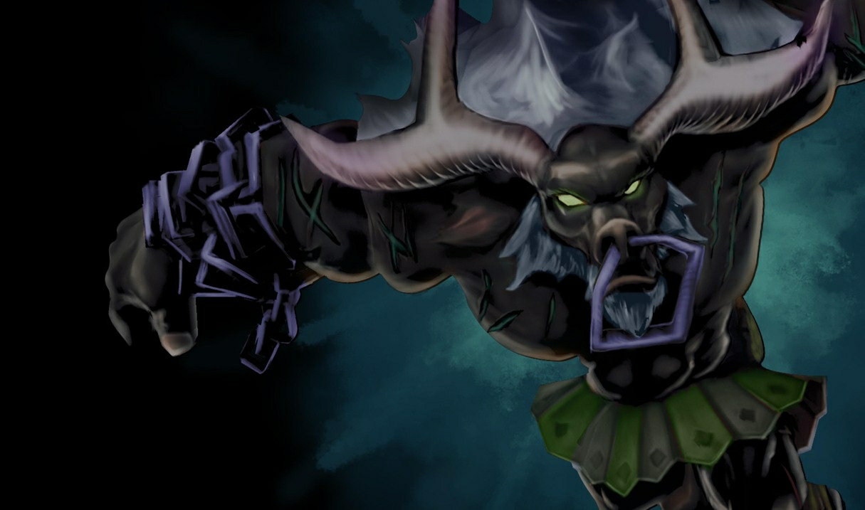 Moderní Černý Alistar LoL skiny Alistar Moderní Černý Alistar League of Legends skin SplashArt