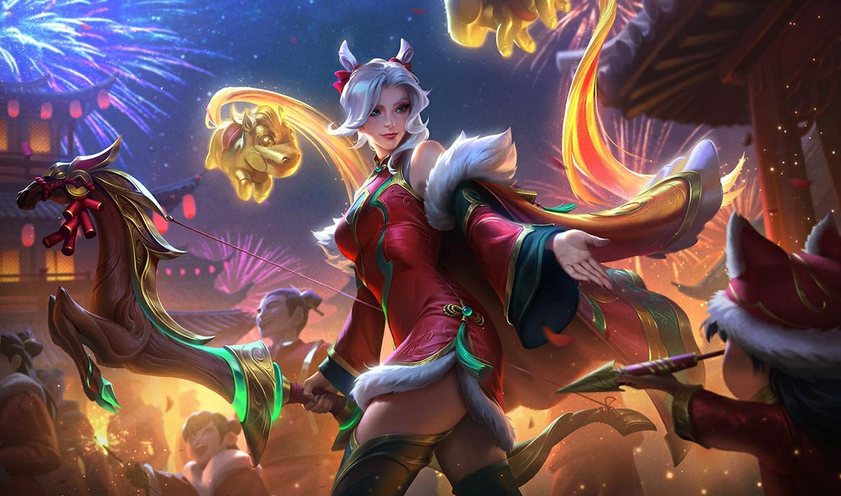 ▷【 LoL skin 】 爆発花火アッシュ / リーグオブレジェンド 新スキン