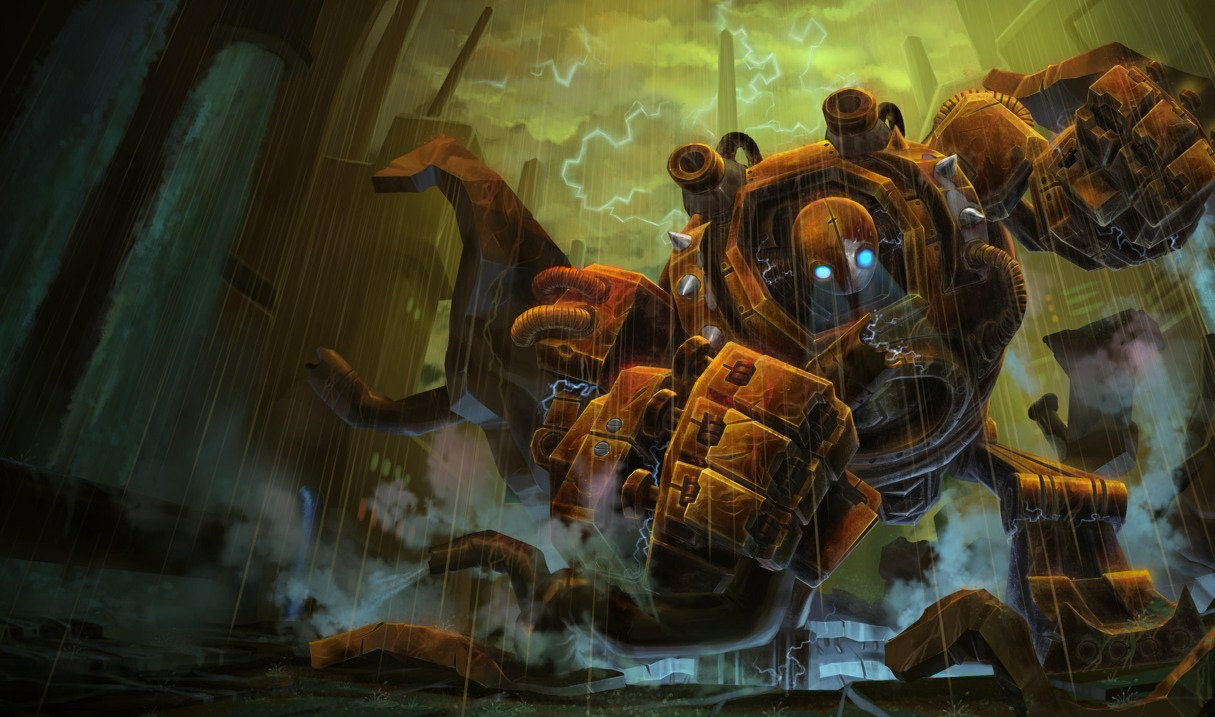 Blitzcrank Arrugginitissimo LoL aspetti Blitzcrank Blitzcrank Arrugginitissimo League of Legends skin SplashArt