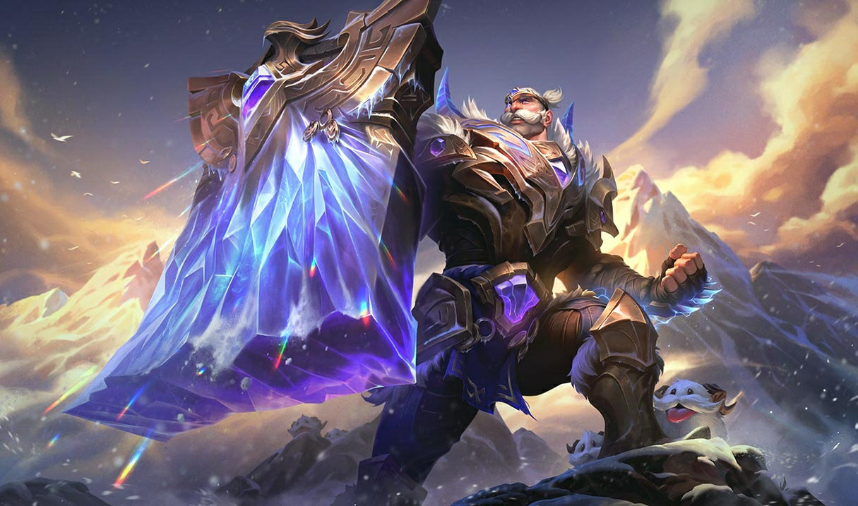 Braum victorioso LoL aspecto Braum Braum victorioso League of Legends skin SplashArt