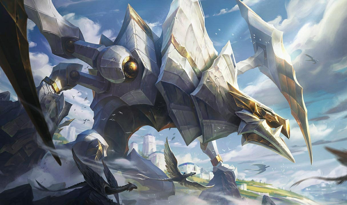 Cho'Gath de petricita LoL aspecto Cho'Gath ChoGath de petricita League of Legends skin SplashArt