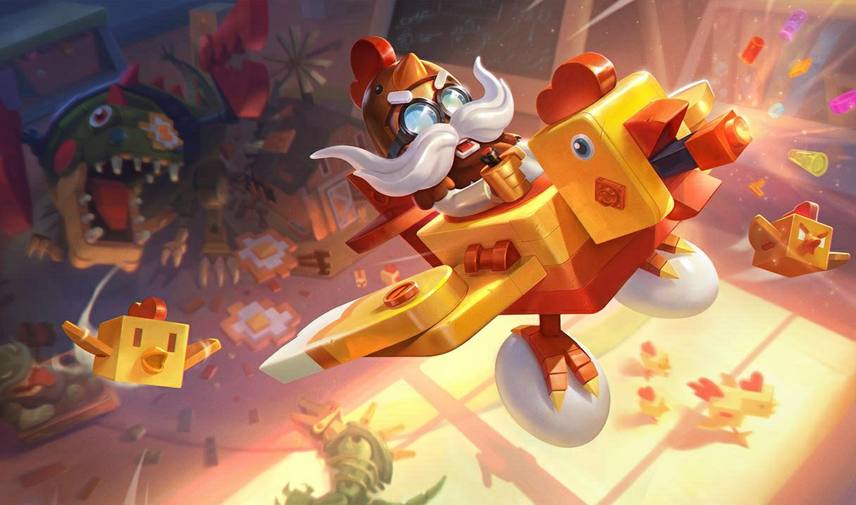 飞鸡 库奇 LoL 皮肤 库奇 飞鸡 库奇 League of Legends 英雄联盟 skin SplashArt