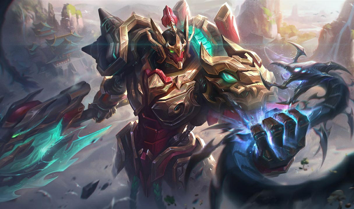 Mecha királyságok Darius LoL hőskinézetek Darius Mecha királyságok Darius League of Legends skin SplashArt
