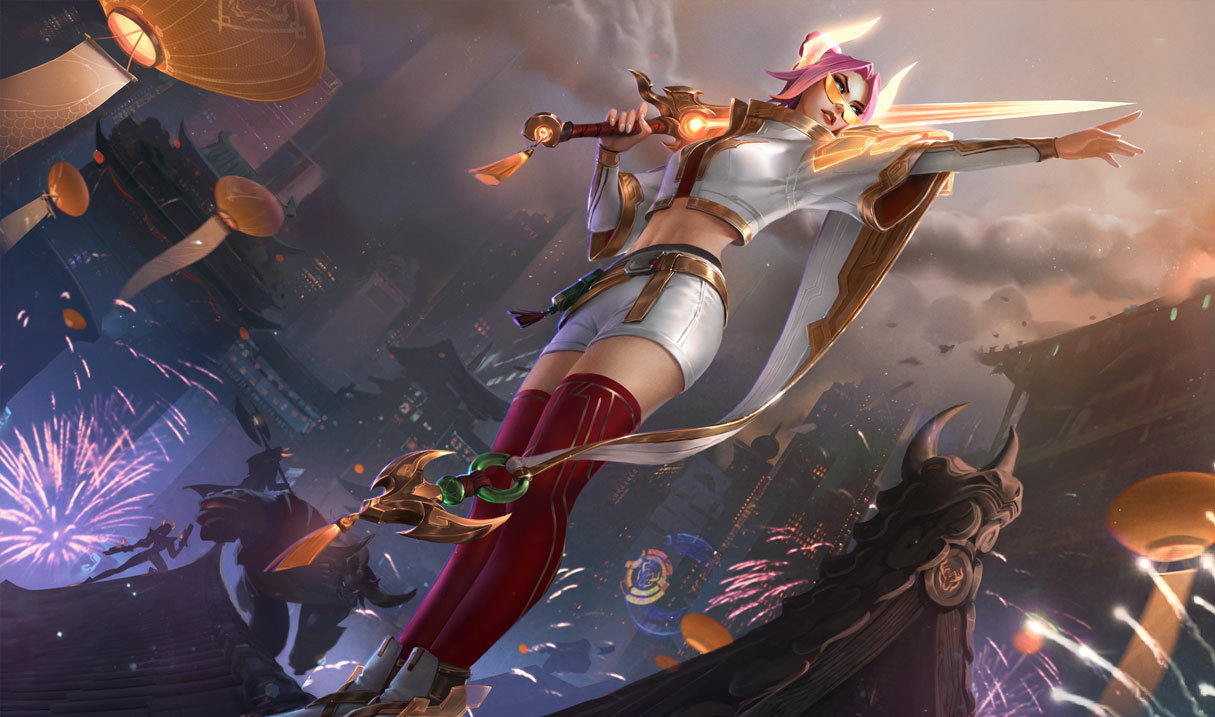LoL skin Prestige Lunar Beast Fiora / League of Legends Skins & Chromas