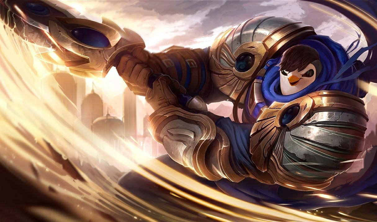 Garen Pingu LoL skin-uri Garen Garen Pingu League of Legends skin SplashArt