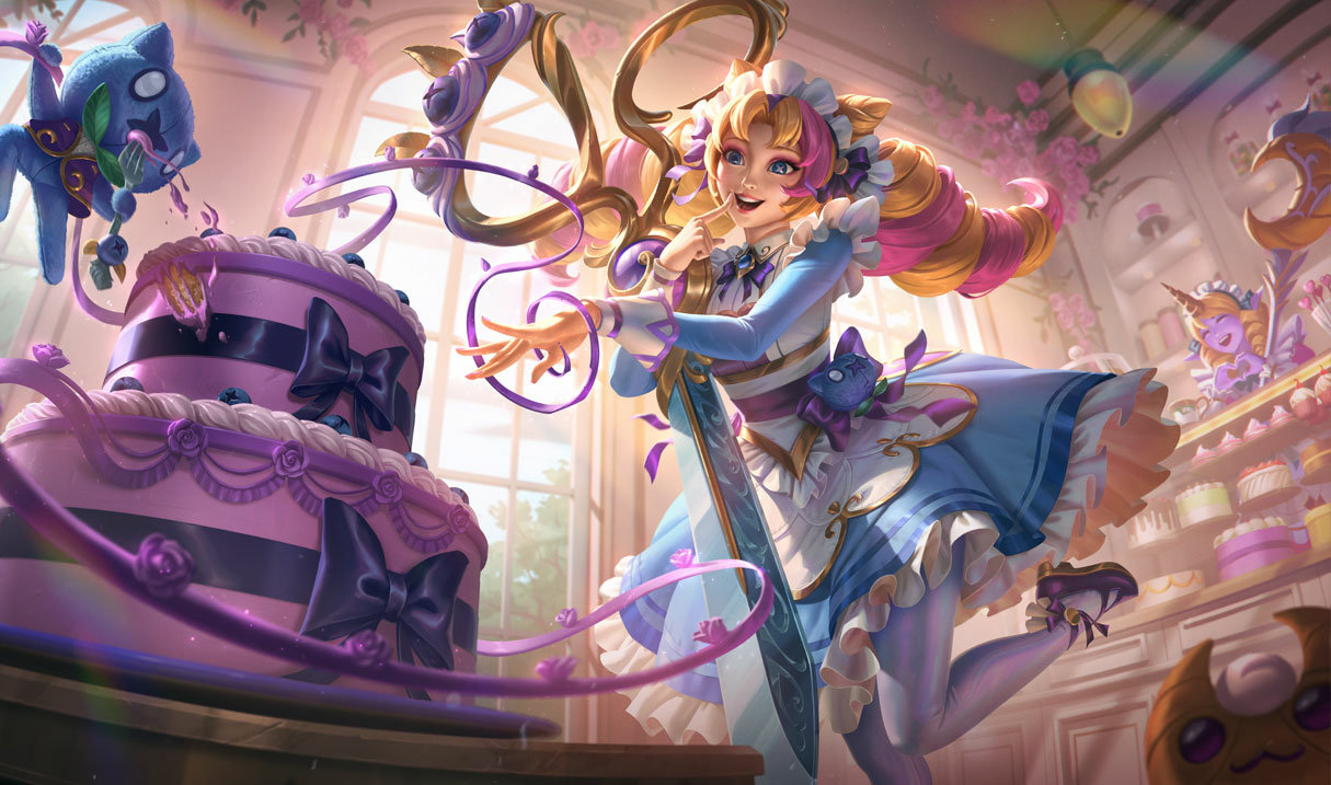 Kawiarniany Cukiereczek Gwen LoL skórki Gwen Kawiarniany Cukiereczek Gwen League of Legends skin SplashArt