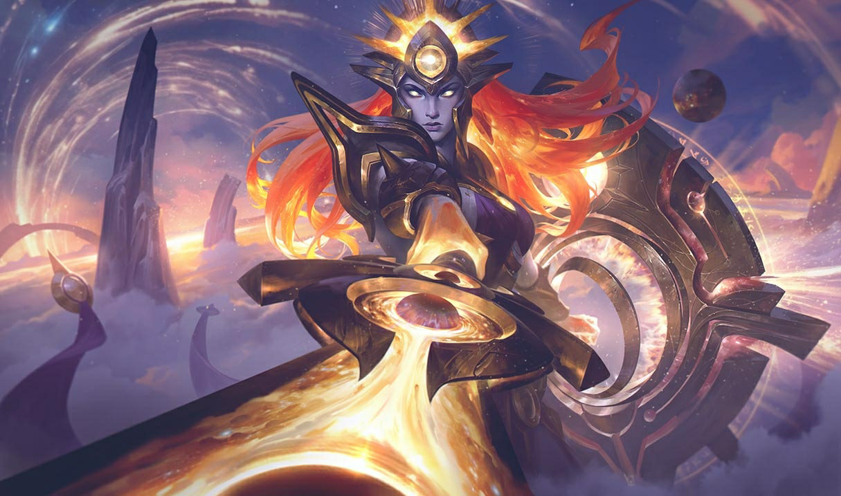 Věčný Aspekt Leona LoL skiny Leona Věčný Aspekt Leona League of Legends skin SplashArt