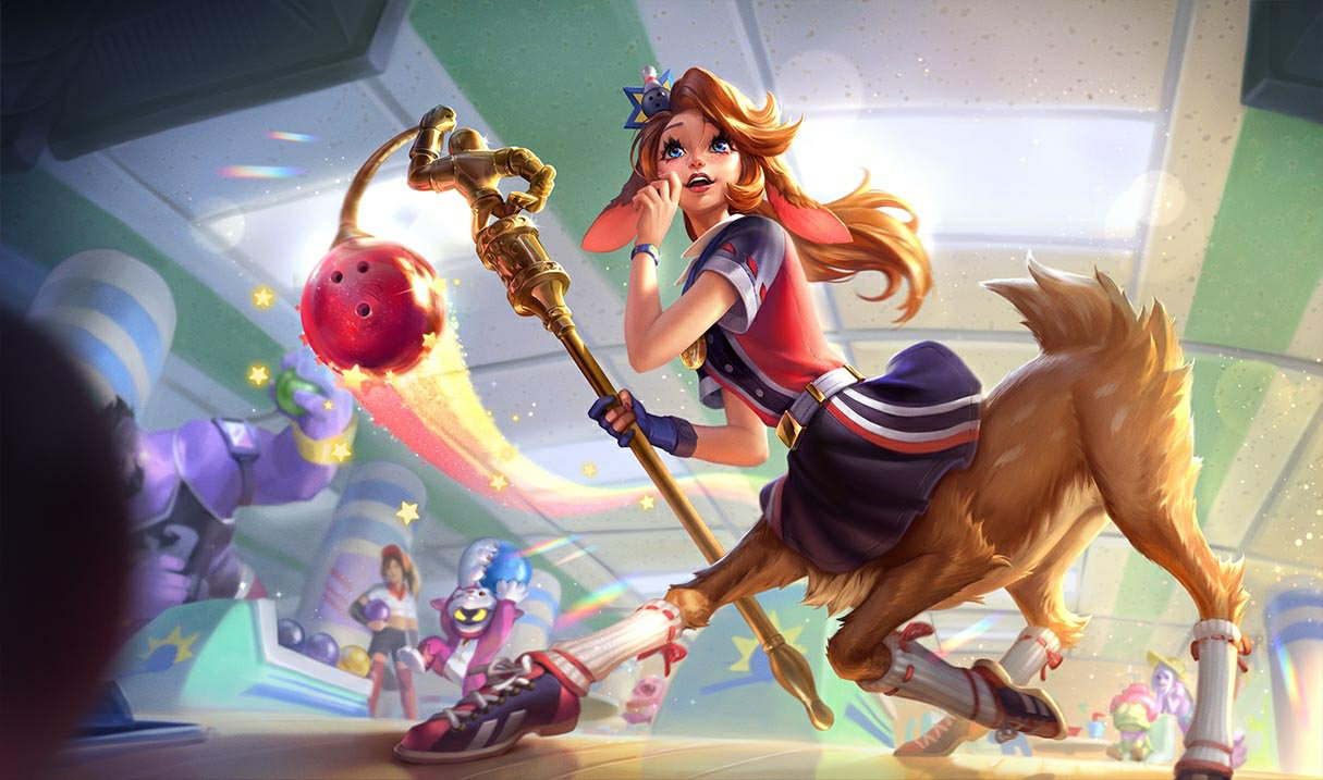 Bowlingliga-Lillia LoL skin Lillia Bowlingliga-Lillia League of Legends SplashArt