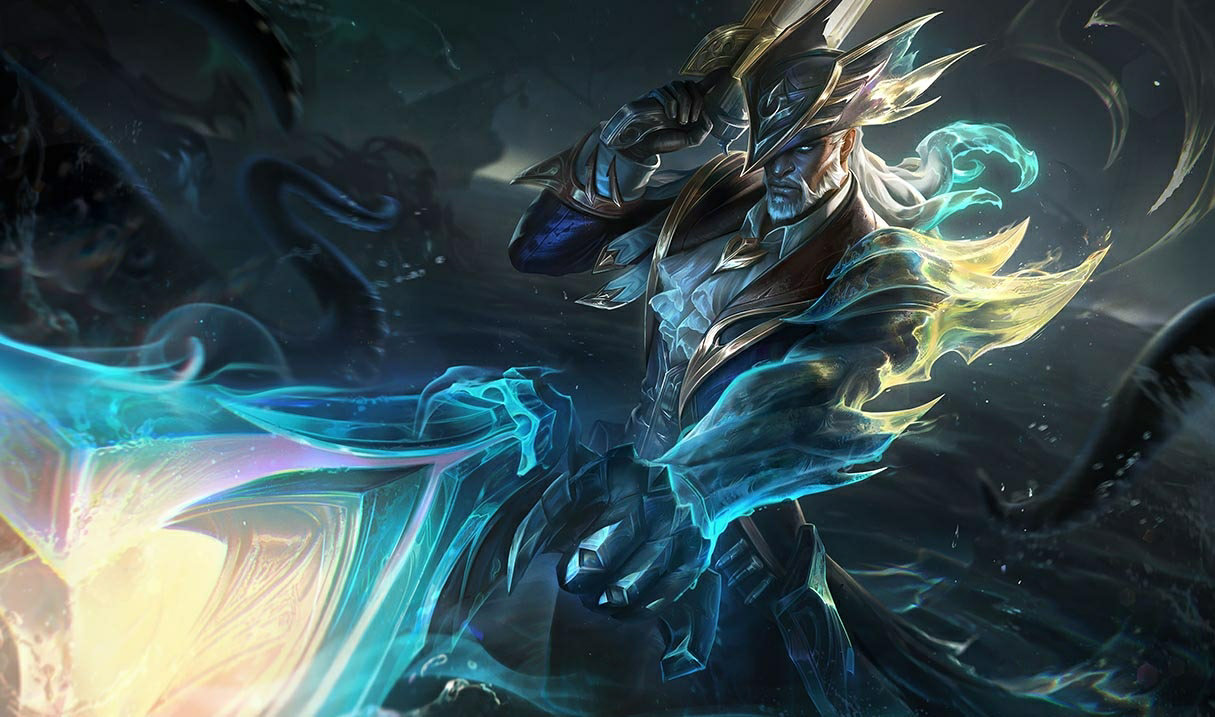 Lucian Bóng Tối Vực Thẳm LoL phục Lucian Lucian Bóng Tối Vực Thẳm League of Legends Liên Minh Huyền Thoại skin SplashArt