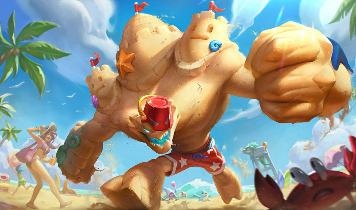 Poolparty-Malphite LoL skin Malphite Poolparty-Malphite League of Legends SplashArt