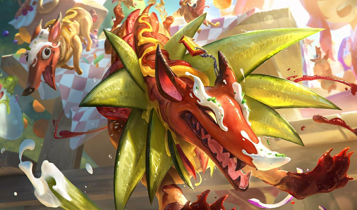 Naafiri hotdog LoL skin-uri Naafiri Naafiri hotdog League of Legends skin SplashArt