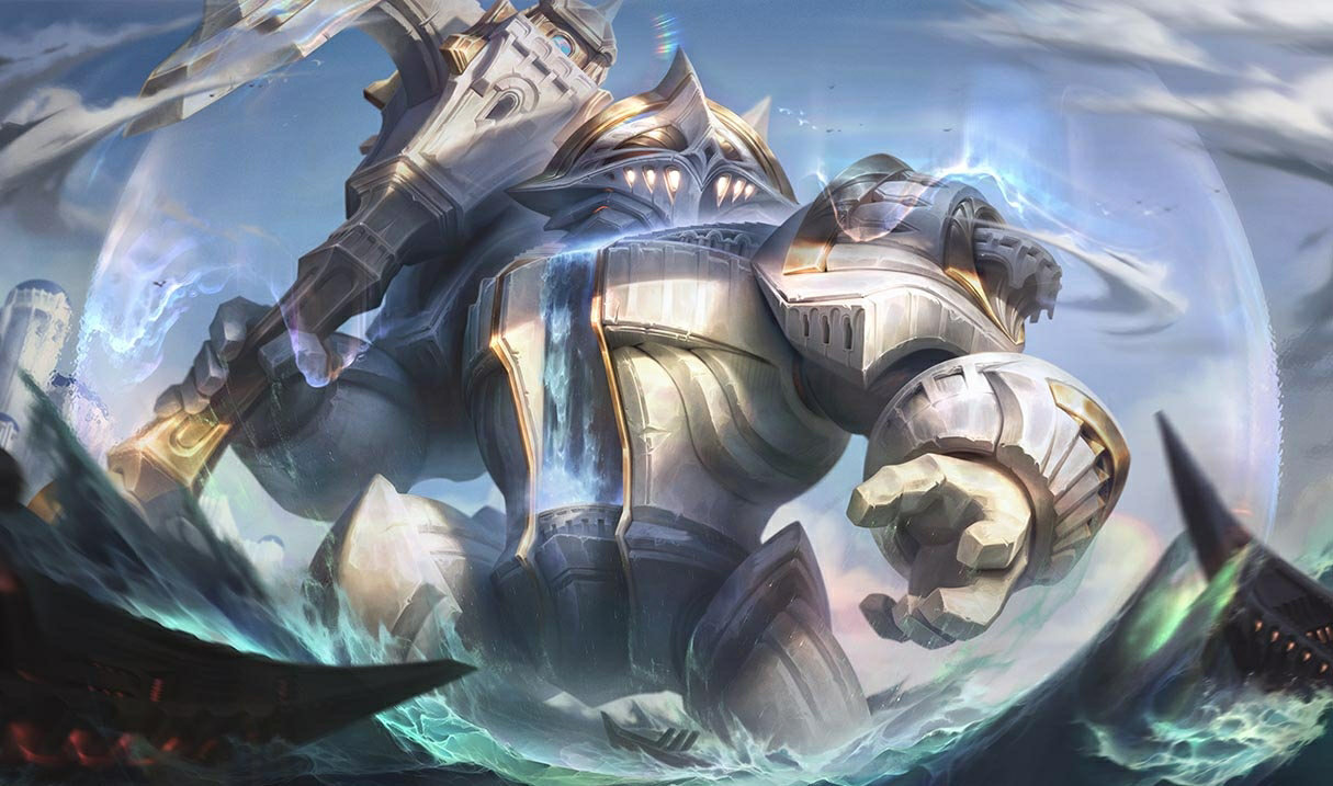 Nautilus de petricita LoL aspecto Nautilus Nautilus de petricita League of Legends skin SplashArt