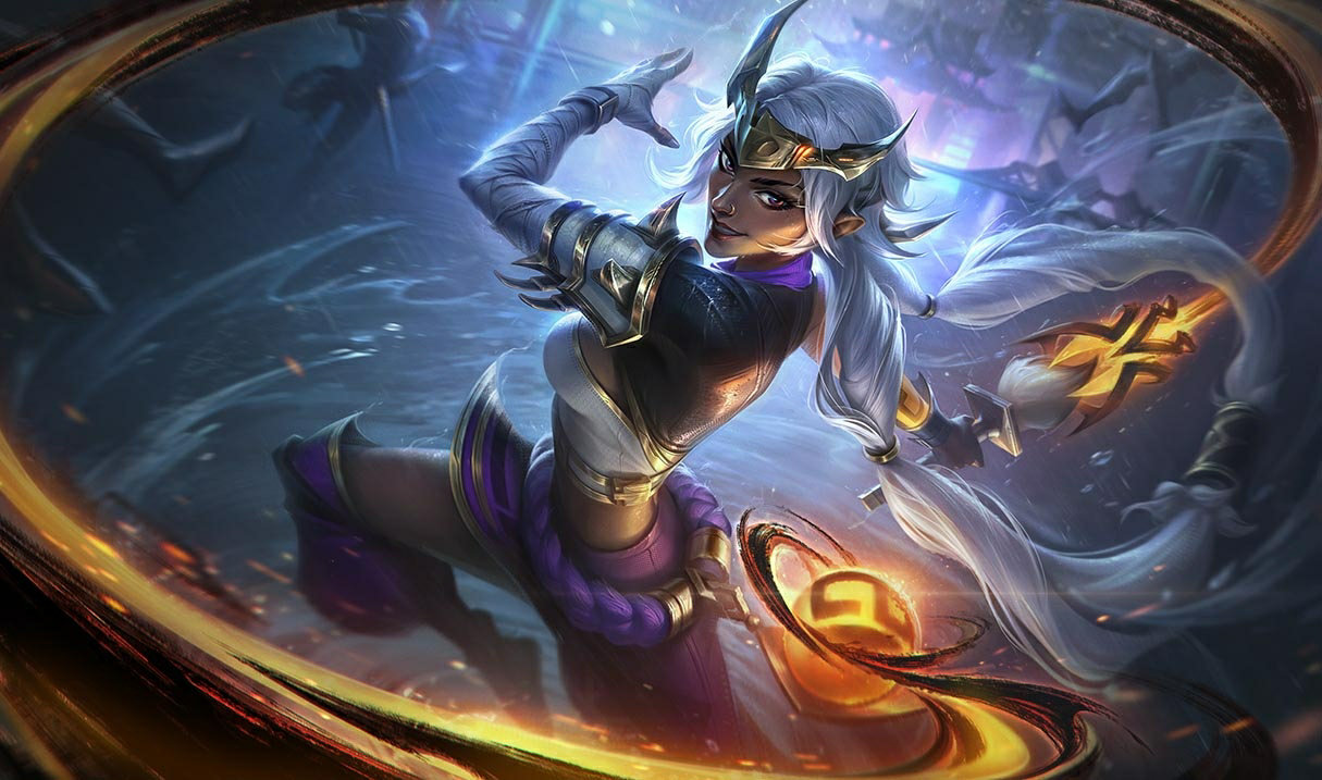 Nilah Nerinchiostro LoL aspetti Nilah Nilah Nerinchiostro League of Legends skin SplashArt
