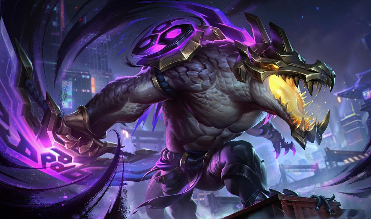 Renekton guerrier d'encre LoL skin Renekton Renekton guerrier dencre League of Legends SplashArt