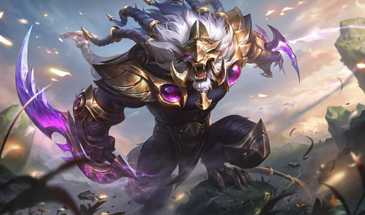 Rengar Vittorioso LoL aspetti Rengar Rengar Vittorioso League of Legends skin SplashArt