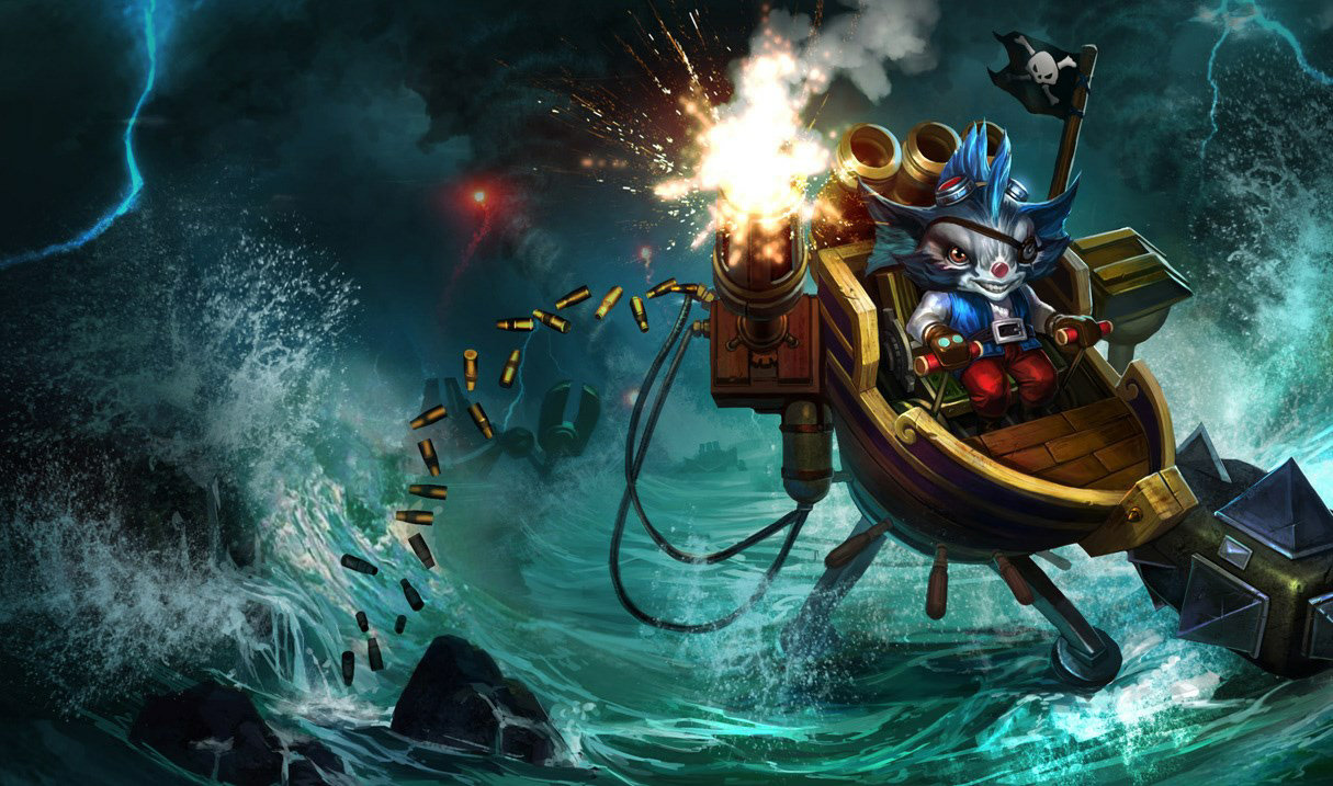 LoL skin 】 Rumble Ratazana do Mar / League of Legends Galeria de Skin