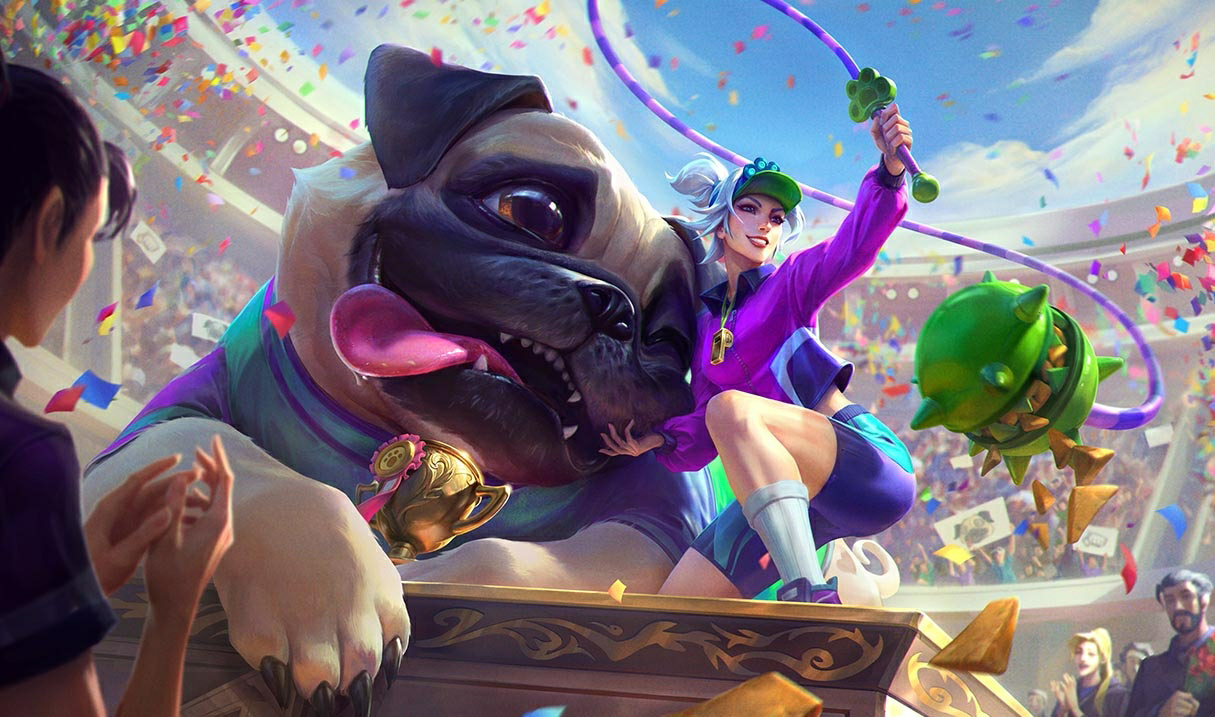 Mopstrainerin Sejuani LoL skin Sejuani Mopstrainerin Sejuani League of Legends SplashArt