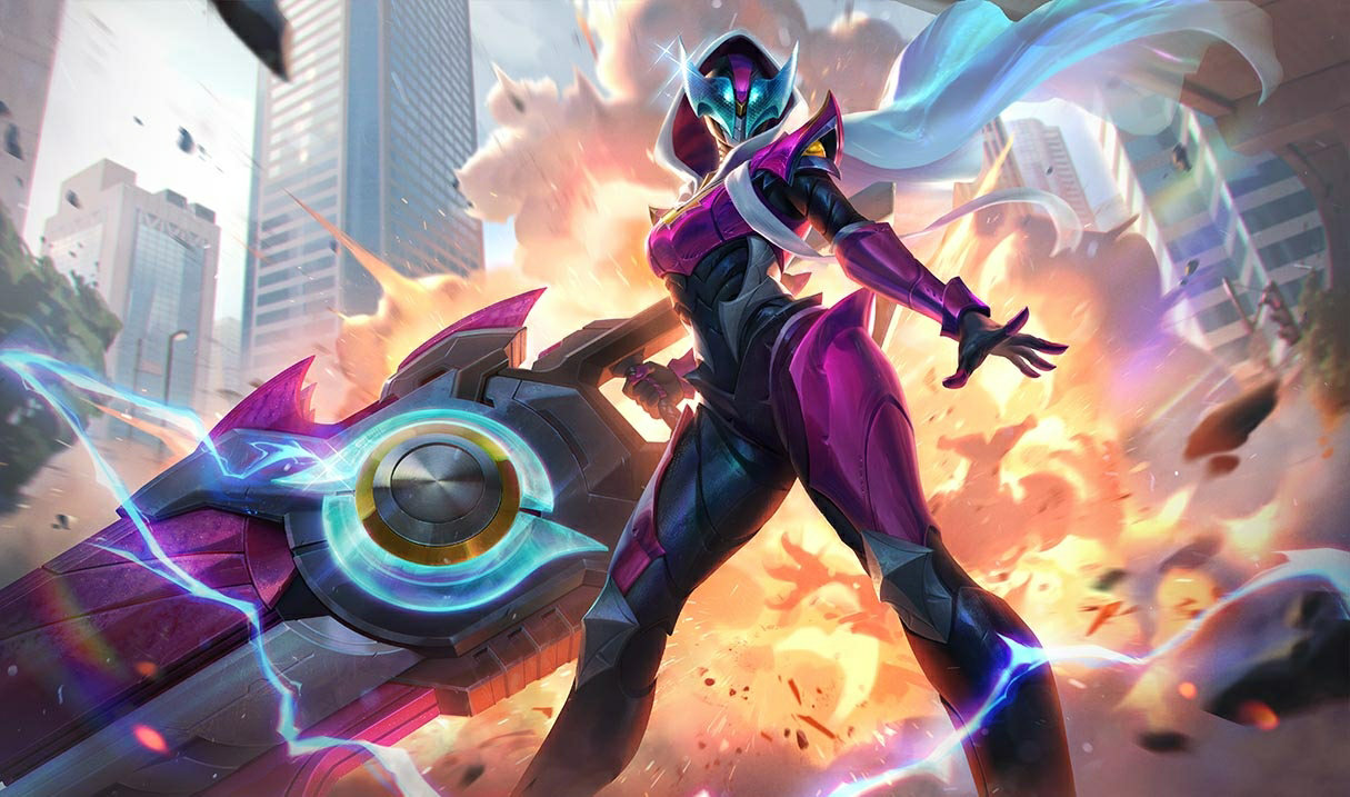 Senna Justiciera Enmascarada LoL aspecto Senna Senna Justiciera Enmascarada League of Legends skin SplashArt