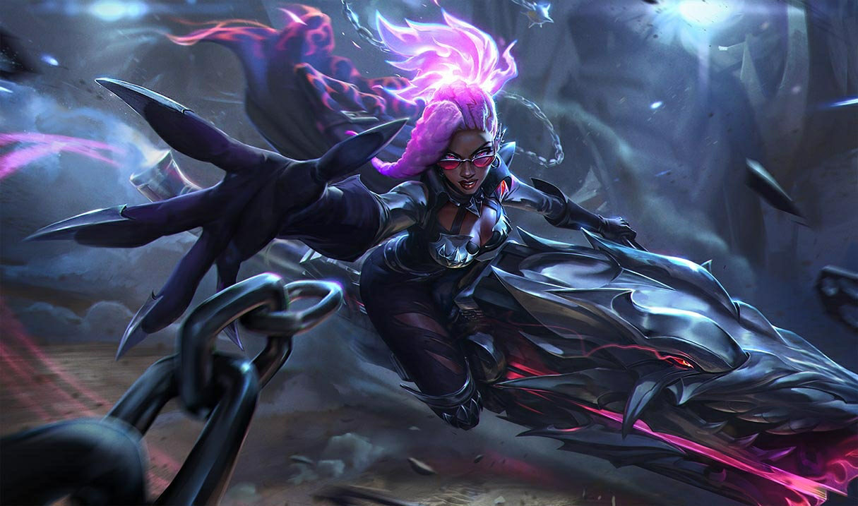 Senna sabuesos de guerra LoL aspecto Senna Senna sabuesos de guerra League of Legends skin SplashArt