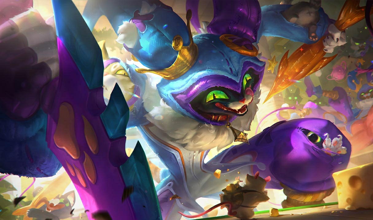 Shaco pisică în cutie LoL skin-uri Shaco Shaco pisică în cutie League of Legends skin SplashArt