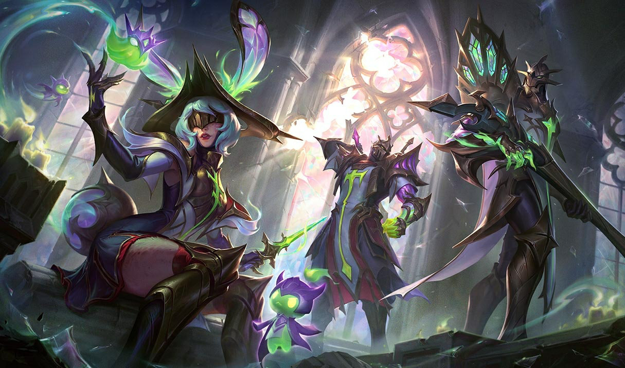 Shen Porušené úmluvy LoL skiny Shen Shen Porušené úmluvy League of Legends skin SplashArt