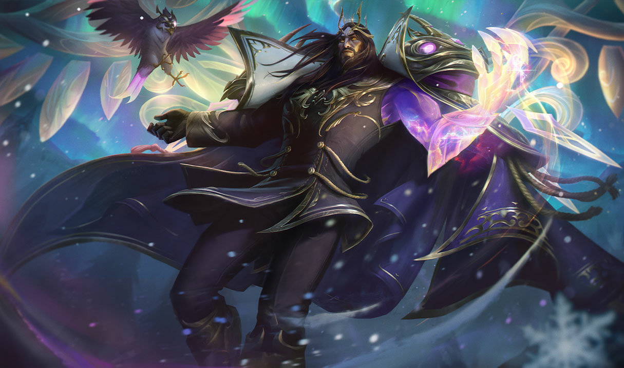 Swain Thợ Săn Xứ Tuyết LoL phục Swain Swain Thợ Săn Xứ Tuyết League of Legends Liên Minh Huyền Thoại skin SplashArt