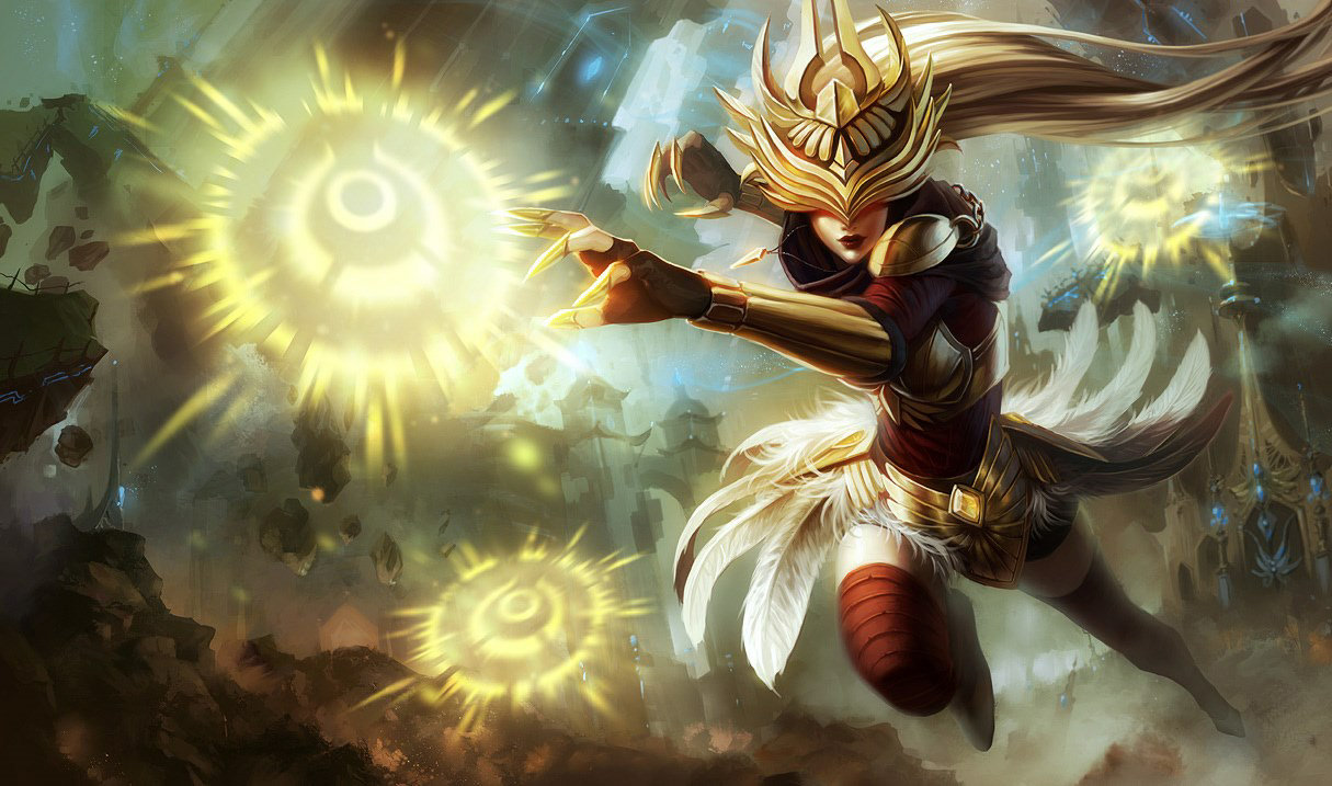 Soudkyně Syndra LoL skiny Syndra Soudkyně Syndra League of Legends skin SplashArt