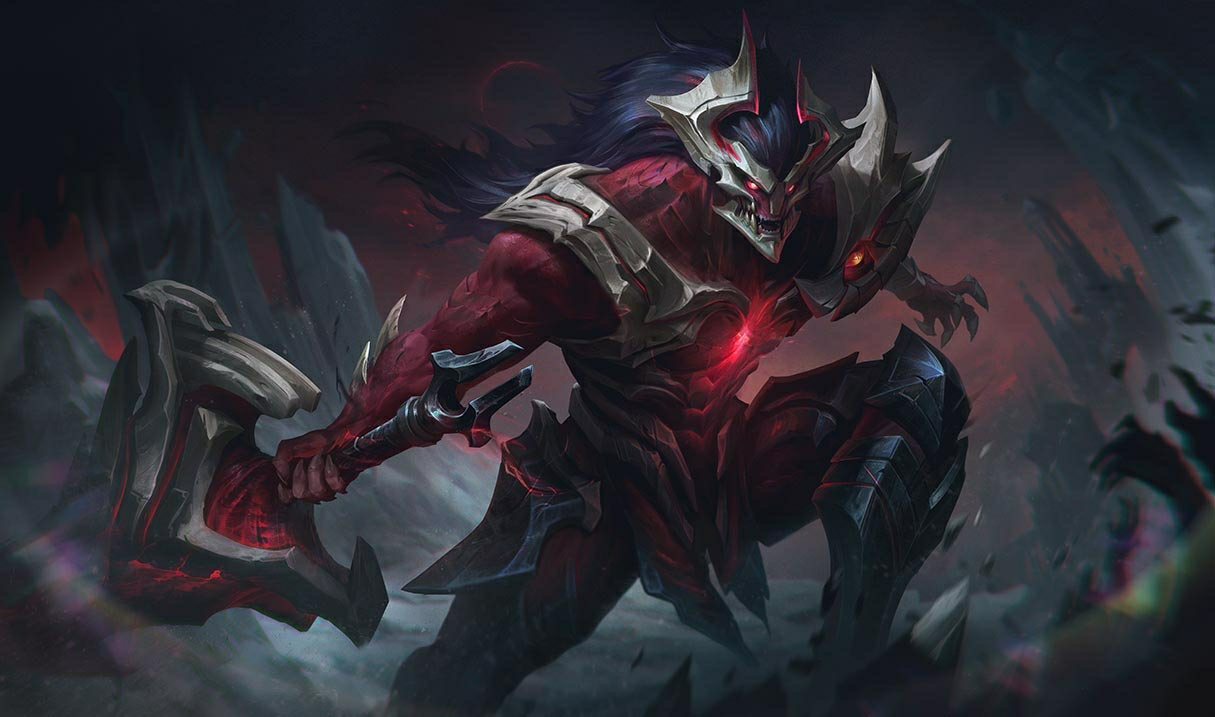 Düşmüşlerin Kehaneti Tryndamere LoL kostüm Tryndamere Düşmüşlerin Kehaneti Tryndamere League of Legends skin SplashArt