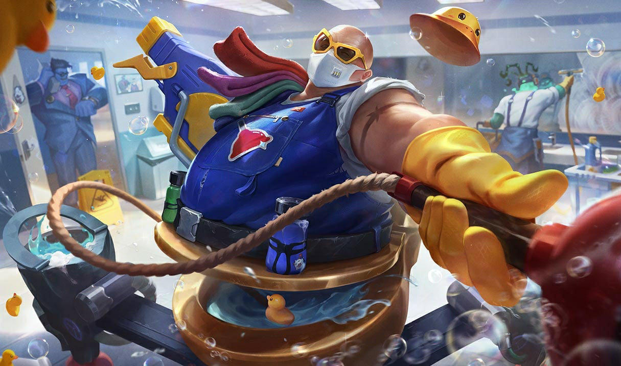 洗地教父 厄加特 LoL 皮肤 厄加特 洗地教父 厄加特 League of Legends 英雄联盟 skin SplashArt
