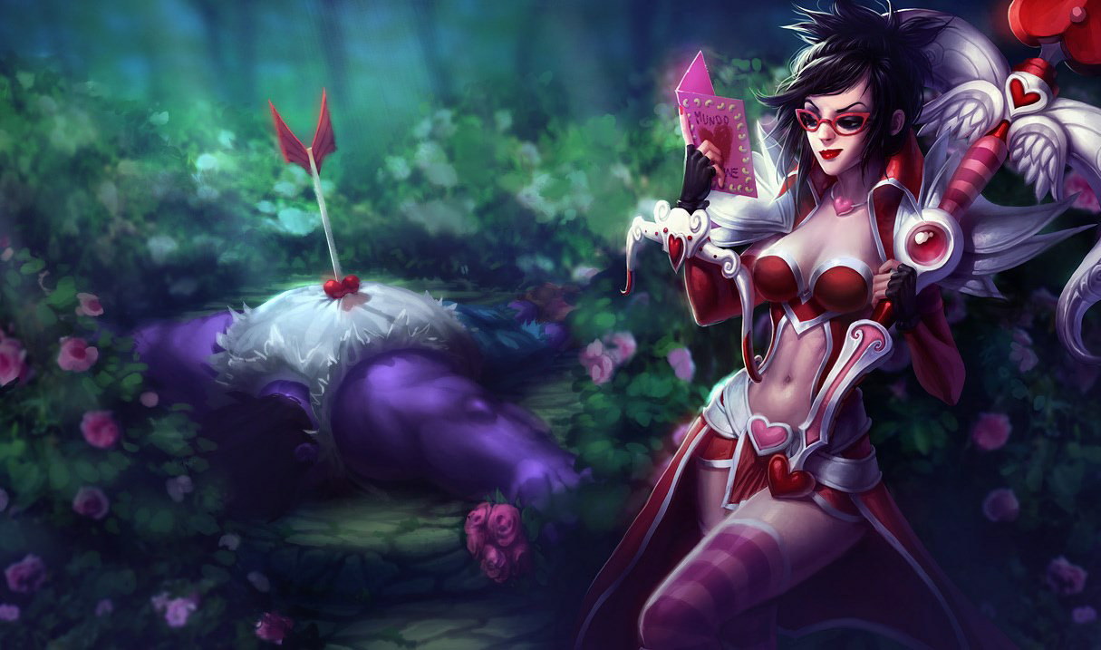 Lol Skin 】 Vayne Cupido Mortal League Of Legends Galeria De Skin Vídeo Vayne 