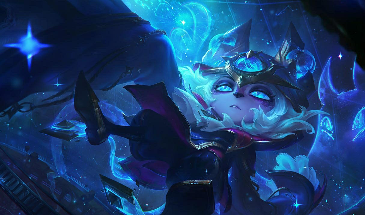 Obserwatorka Gwiazd Vex LoL skórki Vex Obserwatorka Gwiazd Vex League of Legends skin SplashArt