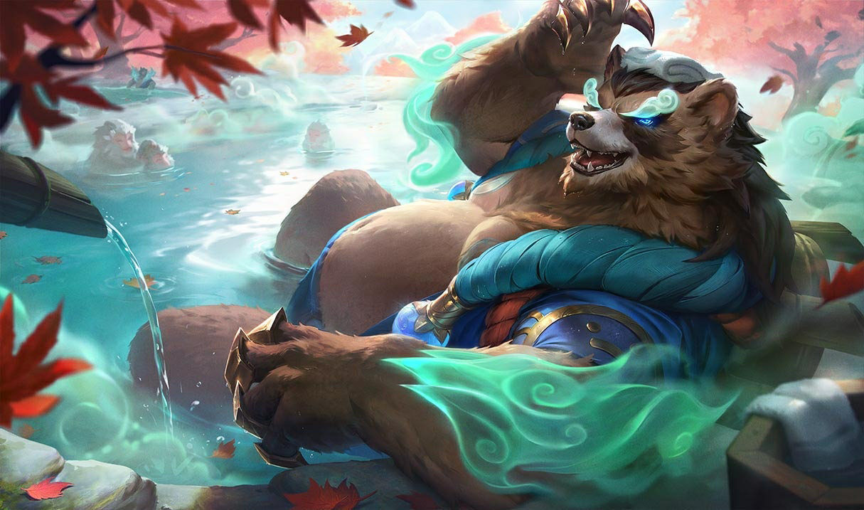 Volibear Terme Fiore spirituale LoL aspetti Volibear Volibear Terme Fiore spirituale League of Legends skin SplashArt