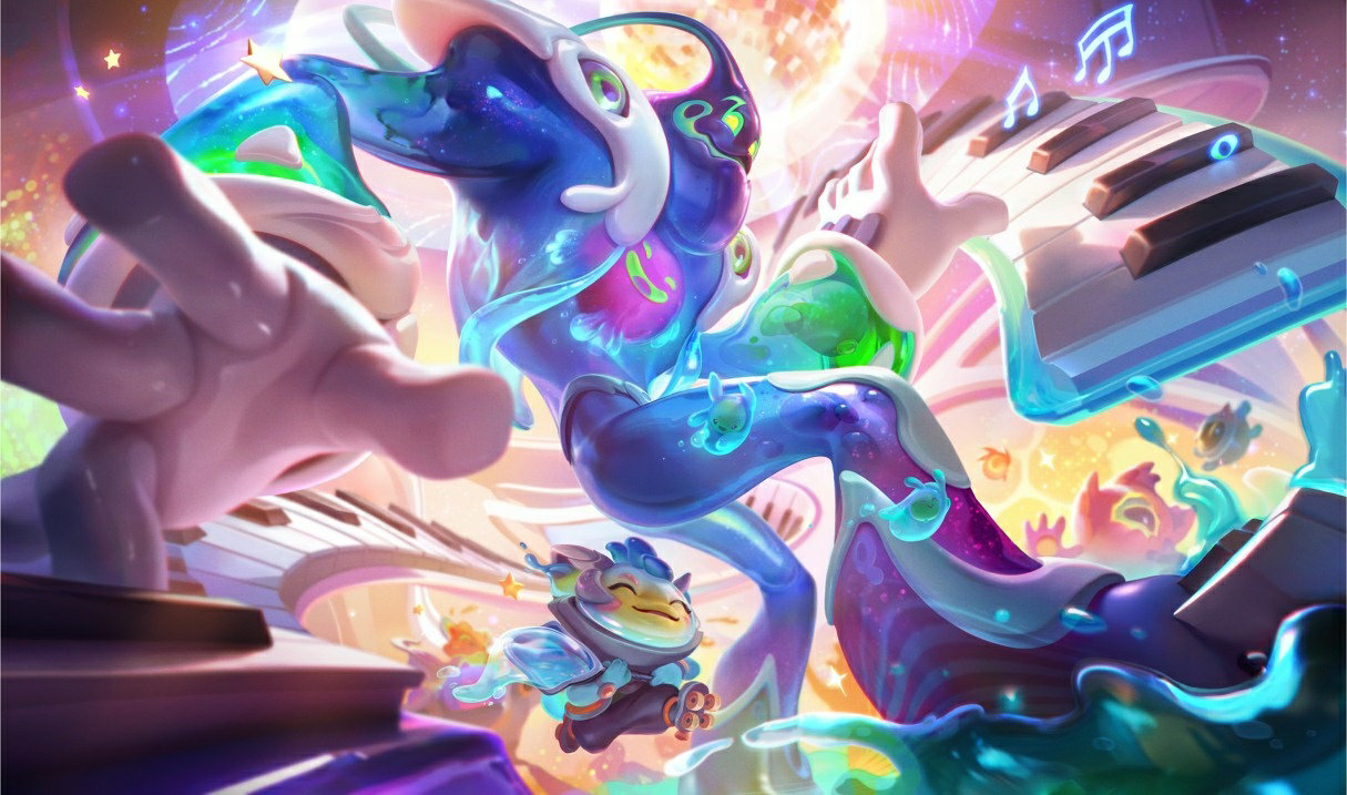 Zac onda espacial LoL aspecto Zac Zac onda espacial League of Legends skin SplashArt